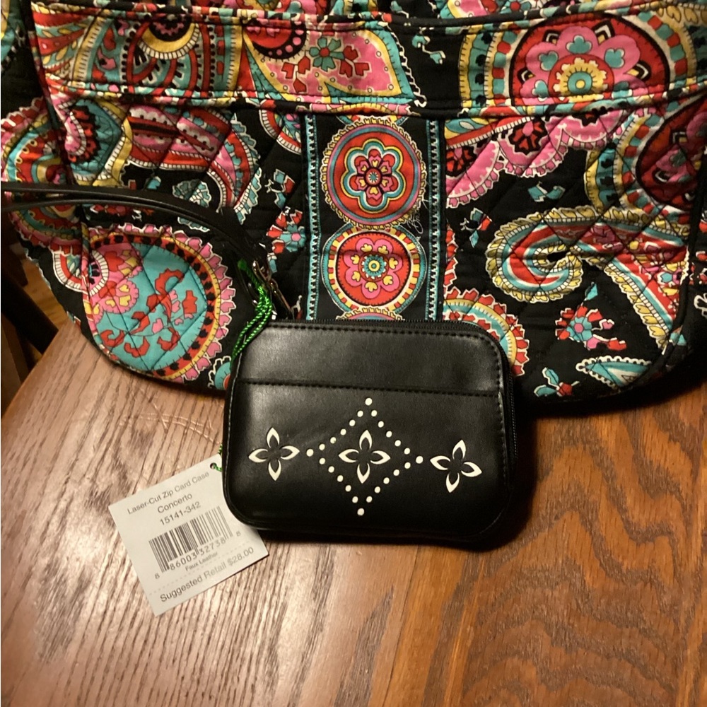 Wallet - Black with beads.